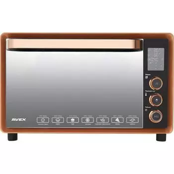 Мини-печь AVEX TR 400 GСL LUX, 1500 Вт, 40 л, 100-220°С, гриль, чёрно-золотистая