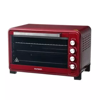 Мини-печь Oursson MO7053/DC, 2200 Вт, 100-230°С, 70 л, 12 режимов, тёмная вишня