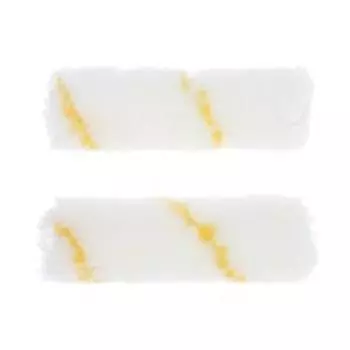 Мини-ролик ТУНДРА, полиамид, 100 мм, рукоятка d=6 мм, d=15 мм, ворс 11 мм, 2 шт.