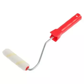 Мини-валик ЛОМ, микрофибра, 100 мм, рукоятка d=6 мм, D=16 мм, ворс 10 мм