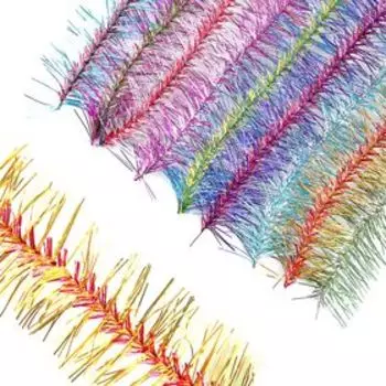 Мишура "№ 1/5 ёлочка пушистая" двойная d=7cм, длина 1,5 м. микс