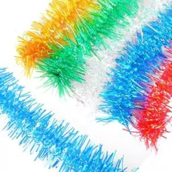 Мишура "№ 21" неоновая на проволке d=5 см, длина 2.0м микс