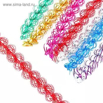 Мишура новогодняя «Спираль» d-2 см, L-200 см, МИКС