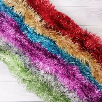 Мишура новогодняя «Зимнее волшебство. Талка», матовая, d=8.5 см, 200 см, МИКС