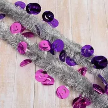 Мишура новогодняя «Зимнее волшебство. Вираж», смайлы, d = 5 см, 200 см, МИКС