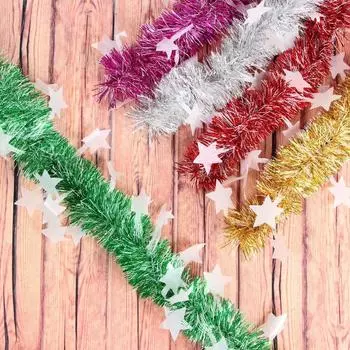 Мишура новогодняя «Зимнее волшебство. Вираж», звёзды, d = 5 см, 200 см, МИКС