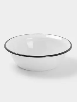 Миска эмалированная, 1 л, белая