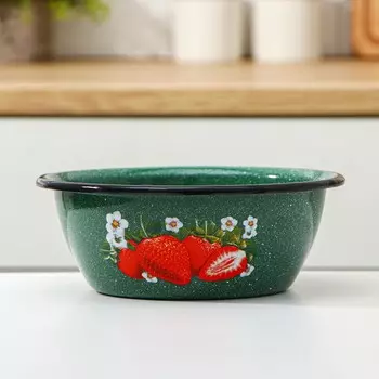 Миска эмалированная «Ассорти», 1,5 л, цвет и рисунок МИКС