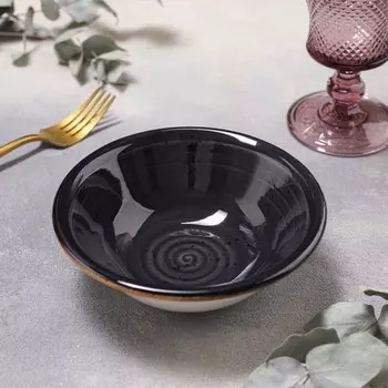 Миска фарфоровая Balance, 300 мл, d=15 см, цвет чёрный