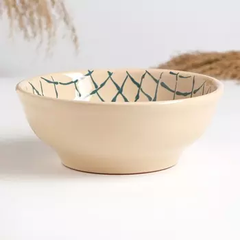 Салатник Псковский гончар «Классика», 800 мл, керамика, бежевый