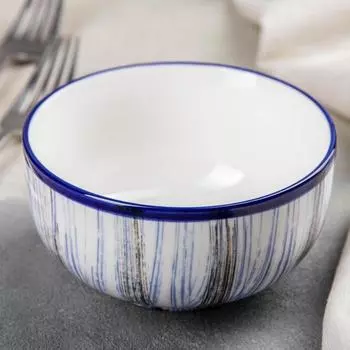 Миска керамическая «Бриз», 370 мл, 116 см, цвет синий