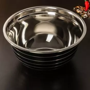 Миска из нержавеющей стали Доляна Dark, d=28 см, цвет чёрный