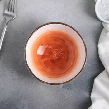 Миска фарфоровая Доляна «Космос», 370 мл, d=13,1 см, цвет оранжевый