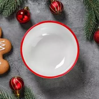 Миска Доляна «Навстречу Новому году», 200 мл, d=11 см, цвет белый