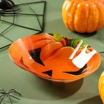 Миска Доляна «Тыква резная», 15,9×13,5×3,3 см, цвет оранжевый