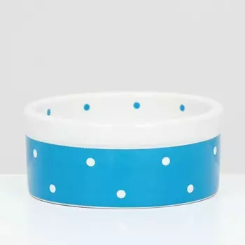 Миска керамическая 8,5 х 8,5 х 3,5 см, 100 мл голубая