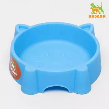 Миска "Киска", 300 мл, 14 х 14 х 4 см, микс цветов