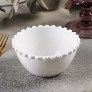 Миска Magistro «Лакомка», 200 мл, d=11 см, фарфор, белая