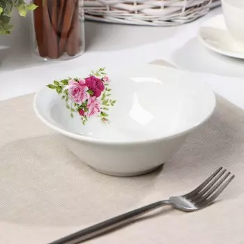 Тарелка фарфоровая «Маркиза», 550 мл, d=17 см