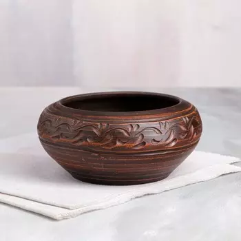 Миска "Маврика", гончарная, декор, красная глина, 0.8 л