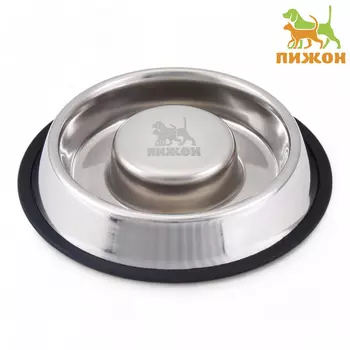 Миска «Медленное кормление» на нескользящей основе, 450 мл