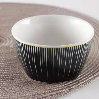 Миска керамическая «Мерцание», 400 мл, d=11,5 см, цвет чёрный