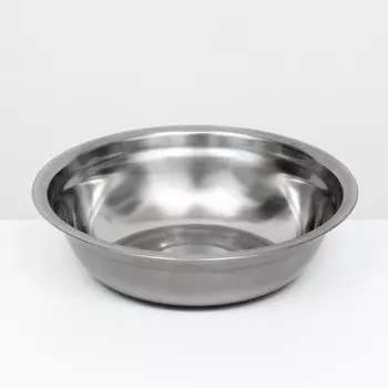 Миска металлическая эконом, 0,7 л, 19 х 5 см