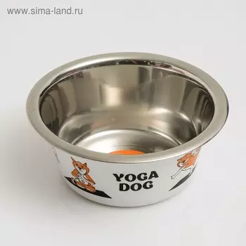 Миска стандартная "Пижон. Yoga Dog", 450 мл