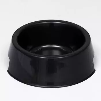 Миска пластиковая, чёрная, 17 х 17 х 5 см, 400 мл