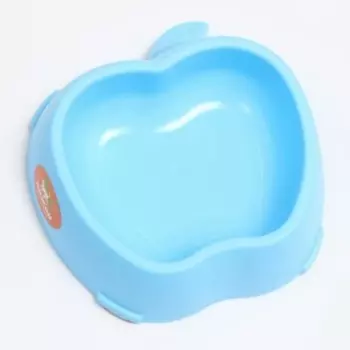 Миска пластиковая фигурная 17,5 х 17,5 х 5,5 см, голубая