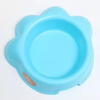 Миска пластиковая фигурная 20,5 х 19 х 6 см, голубая