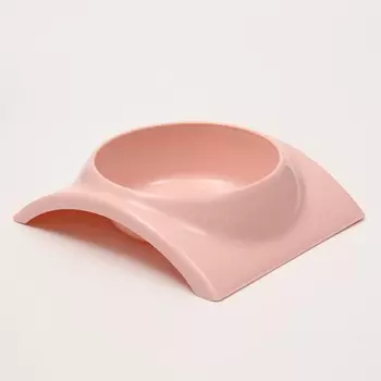 Миска пластиковая, 19,5 х 16,8 х 5 см, розовая