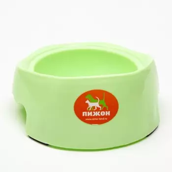 Миска пластиковая 15 х 15 х 7 см, зелёная