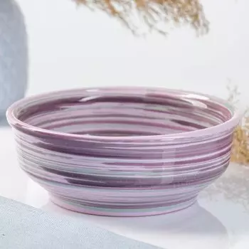 Салатник Борисовская керамика «Лаванда», 500 мл, 15,56 см, сиреневый