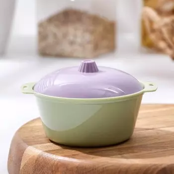 Миска с крышкой, 300 мл, 14×12×7,6 см, цвет МИКС