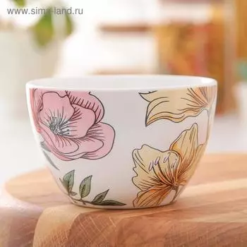 Миска керамическая «Сицилия», 300 мл, 106,5 см, цвет белый