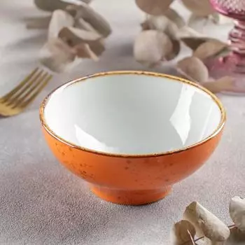 Миска керамическая «Созвездие», 330 мл, 13×5,7 см, цвет оранжевый