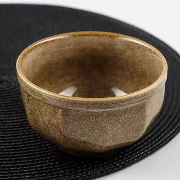 Миска керамическая «Стоун», 530 мл, 12,57 см, цвет коричневый