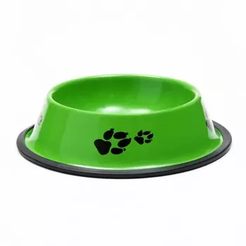 Миска железная с нескользящим основанием 26 х 6 см, 900 мл, микс цветов