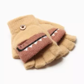 Митенки детские MINAKU, 17 см, горчичные