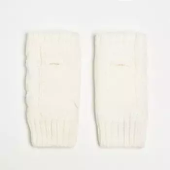 Митенки трикотажные, цвет белый