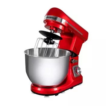Миксер MAUNFELD MF-431CH, планетарный, 1000 Вт, 5 л, 6 скоростей, красный