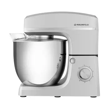 Миксер MAUNFELD MF-432S, 1500 Вт, 10 л, 6 скоростей, серебристый