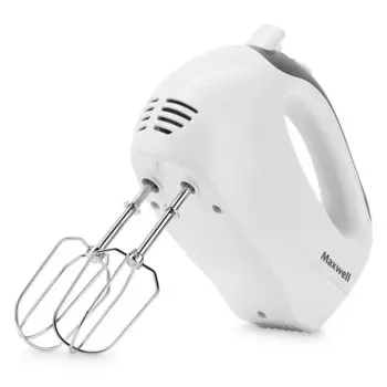Миксер Maxwell MW-1356, ручной, 300 Вт, 5 скоростей, бело-чёрный