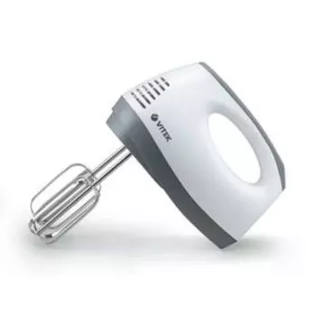 Миксер Vitek VT-1410 W, ручной, 180 Вт, 2 скорости, турбо-режим, белый