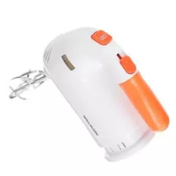 Миксер WILLMARK WHM-6023ST, ручной, 400 Вт, 5 скоростей, 2 насадки, подставка, оранжевый