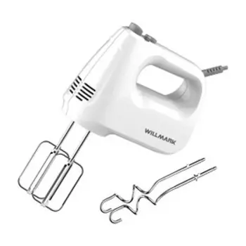 Миксер WILLMARK WHM-6311, ручной, 400 Вт, 6 скоростей, белый