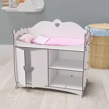 Кроватка для кукол Diamond Princess, с постельным бельем