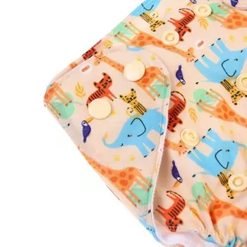 Многоразовый подгузник «Африка», 3-15 кг, бежевый, Крошка Я