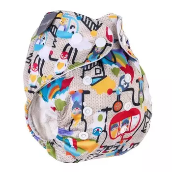 Многоразовый подгузник «Гномики», 3-15 кг, Крошка Я